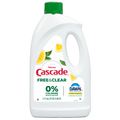 Cascade Free & Clear Dishwasher Detergent Liquid Gel Dish Detergent Dishwasher Soap Lemon - 75oz/6pk
