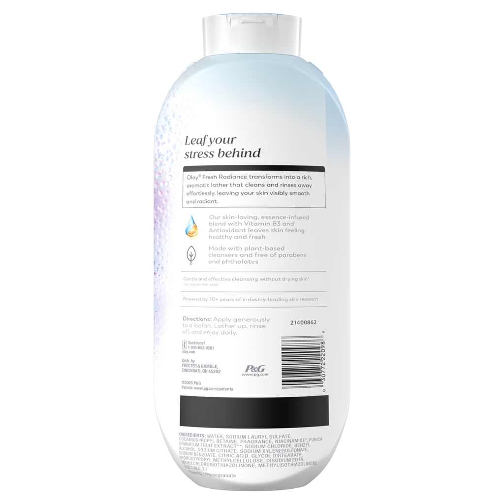 Olay Fresh Radiance Body Wash With Essence Of Birch Water And Lavender Vitamin B3 And Antioxidant Blend - 22oz/4pk