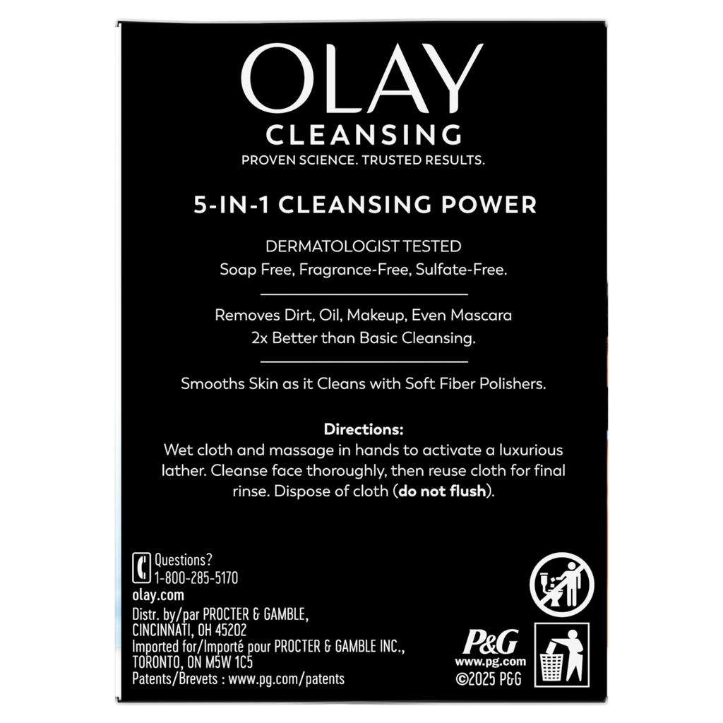 Olay Daily Facials Sensitive Cleansing Cloths Gentle Makeup Remover Fragrance-Free - 33ct/12pk