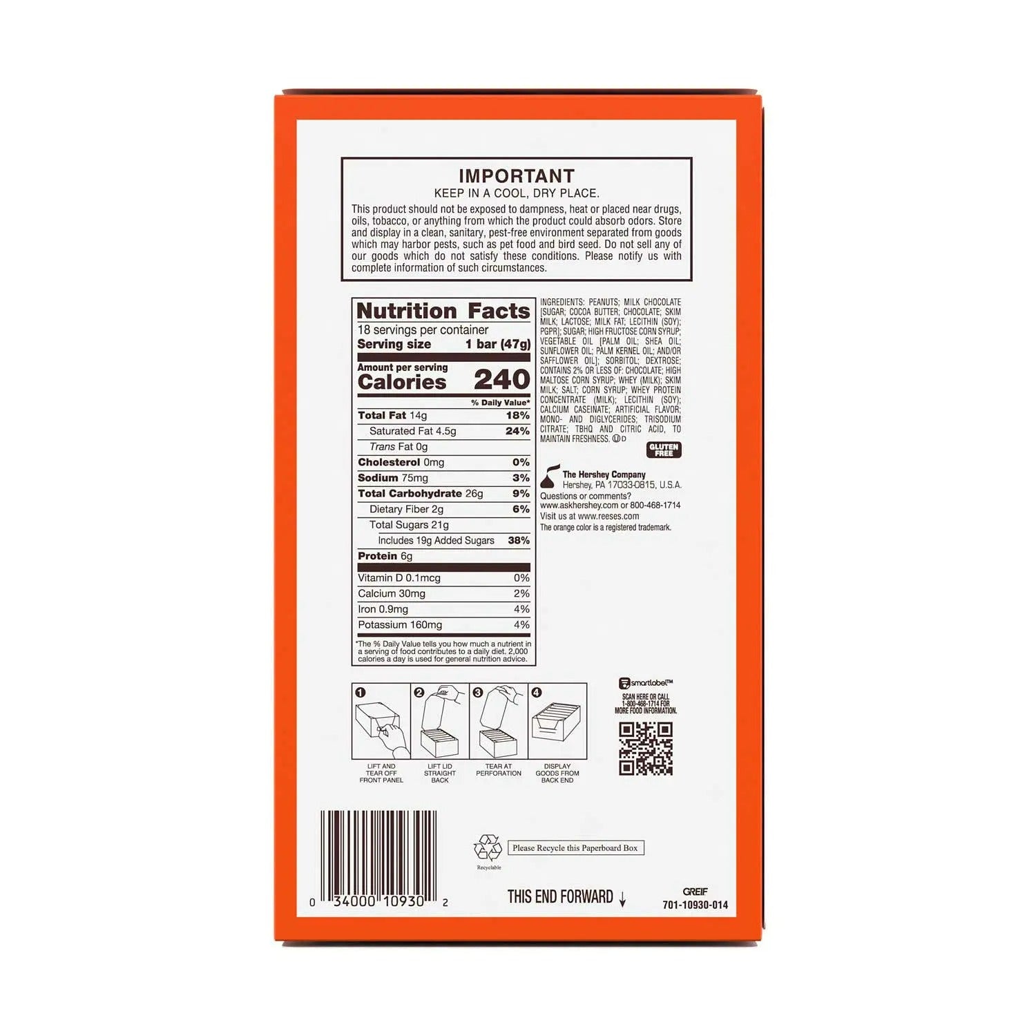 Reese's Nutrageous - (18x1.66)oz/16pk