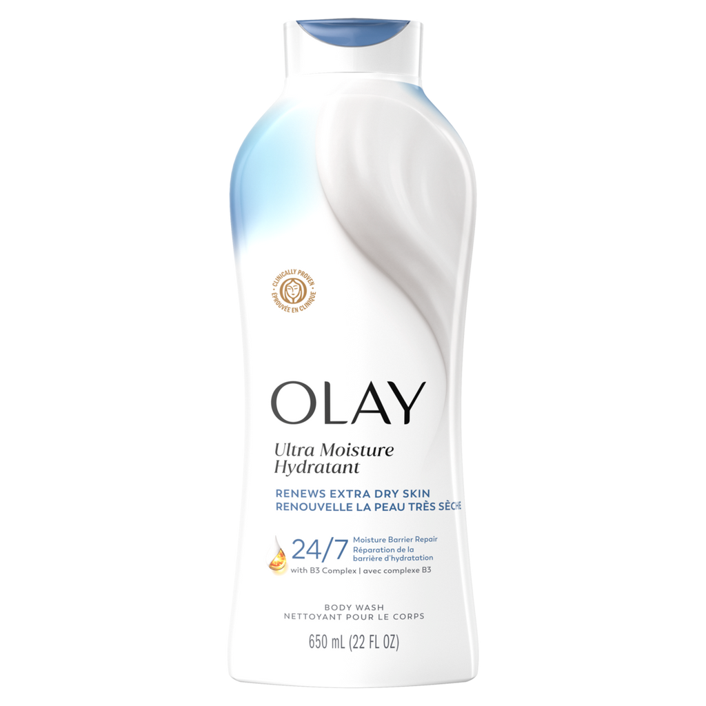 Olay Ultra Moisture Body Wash For Extra Dry Skin Vitamin B3 And Hyaluronic Blend - 22oz/4pk