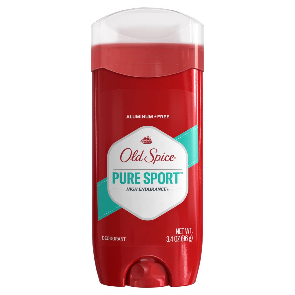 Old Spice Aluminum Free Deodorant For Men High Endurance Pure Sport - 3.4oz/12pk