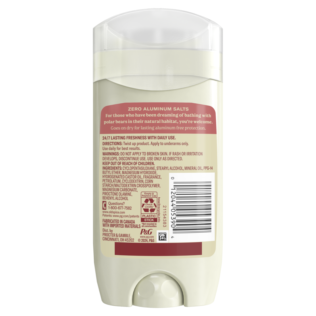 Old Spice Gentleman's Collection Deodorant Himalayan Sea Salt Aluminum Free - 3oz/12pk