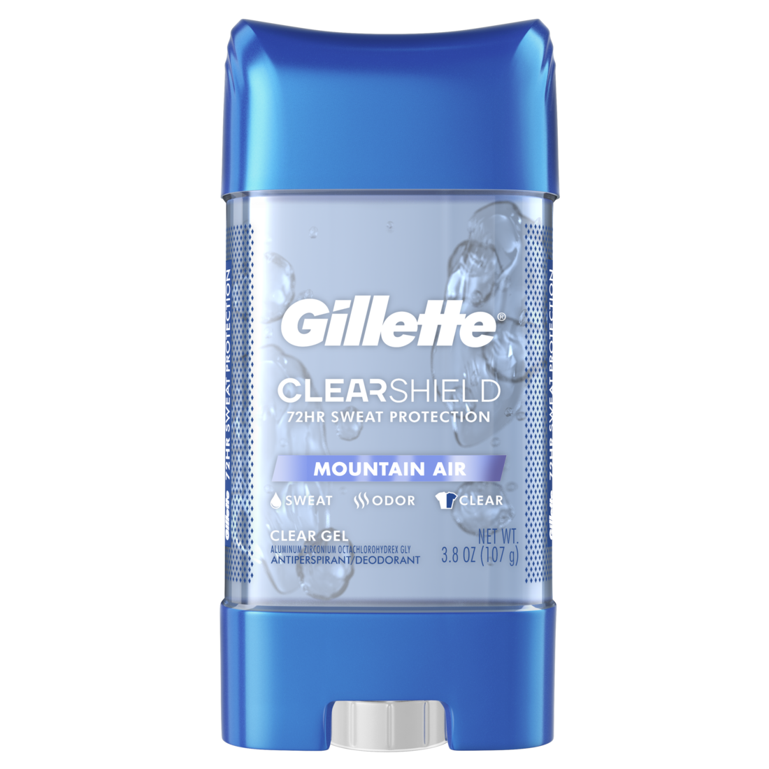 Gillette Clear Gel Antiperspirant And Deodorant For Men Mountain Air Scent - 3.8oz/12pk