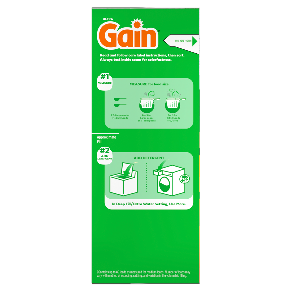 Gain Powder Laundry Detergent Island Fresh Scent 89 Loads - 82oz/3pk