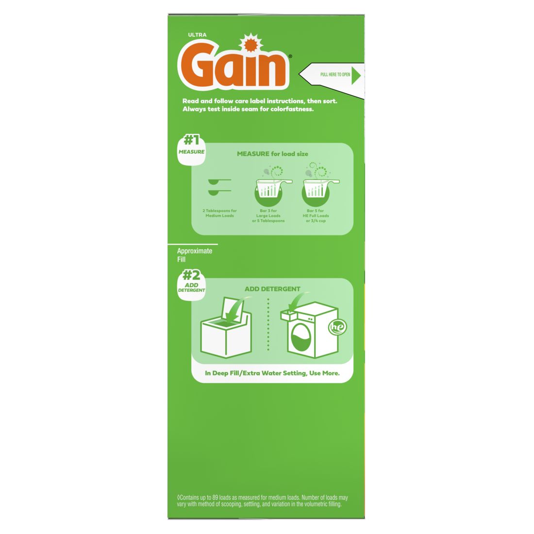 Gain Powder Laundry Detergent Island Fresh Scent 89 Loads - 82oz/3pk