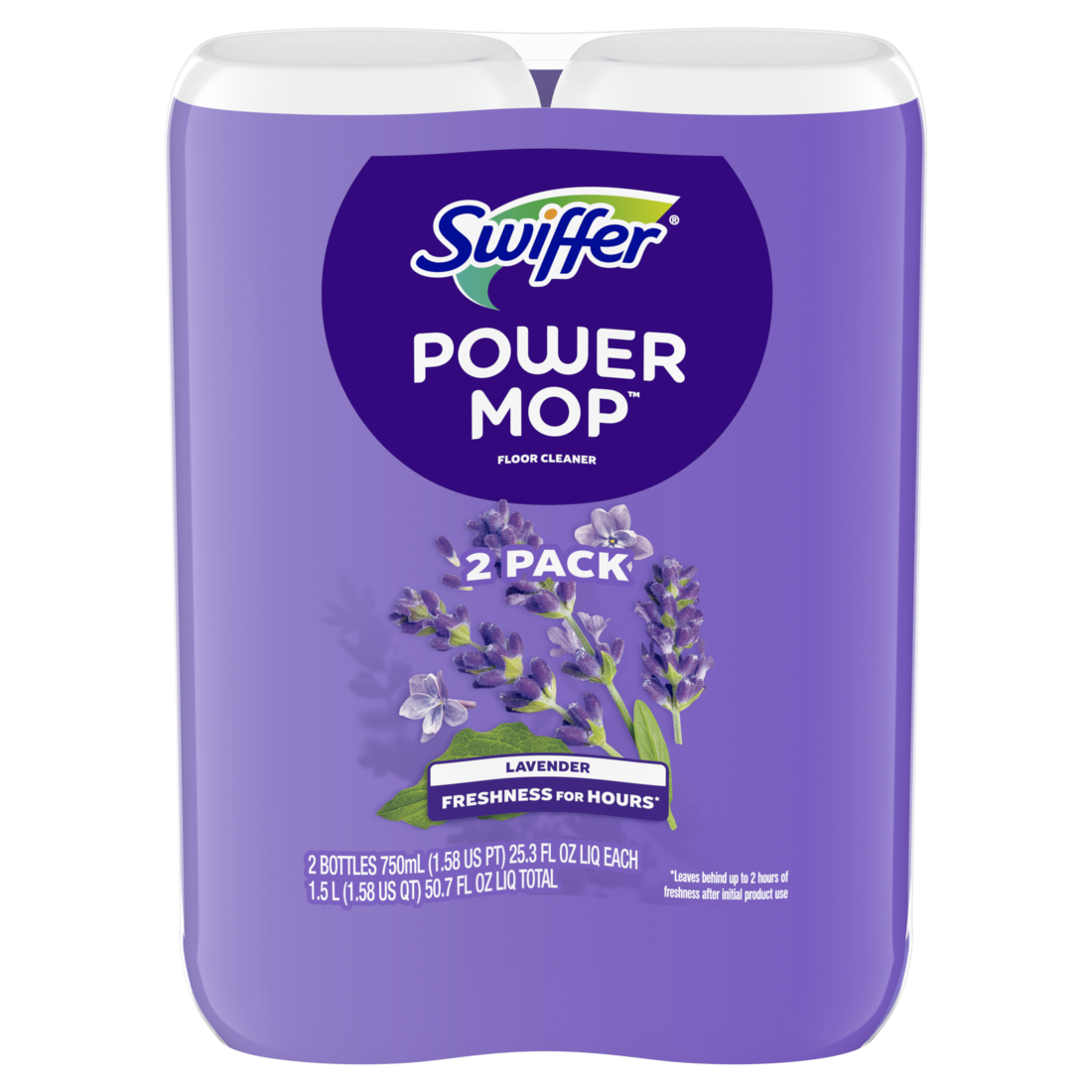 Swiffer Powermop Floor Cleaning Solution With Lavender Scent Double Pack - (2x25.3)oz/3pk