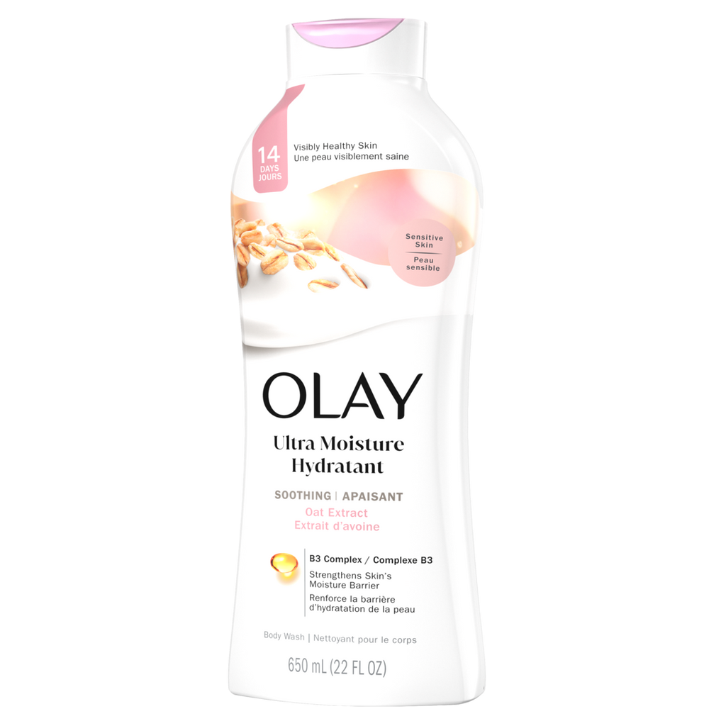 Olay Ultra Moisture Soothing Body Wash With Oat Extract Moisturizing Body Wash For Sensitive Skin - 22oz/4pk