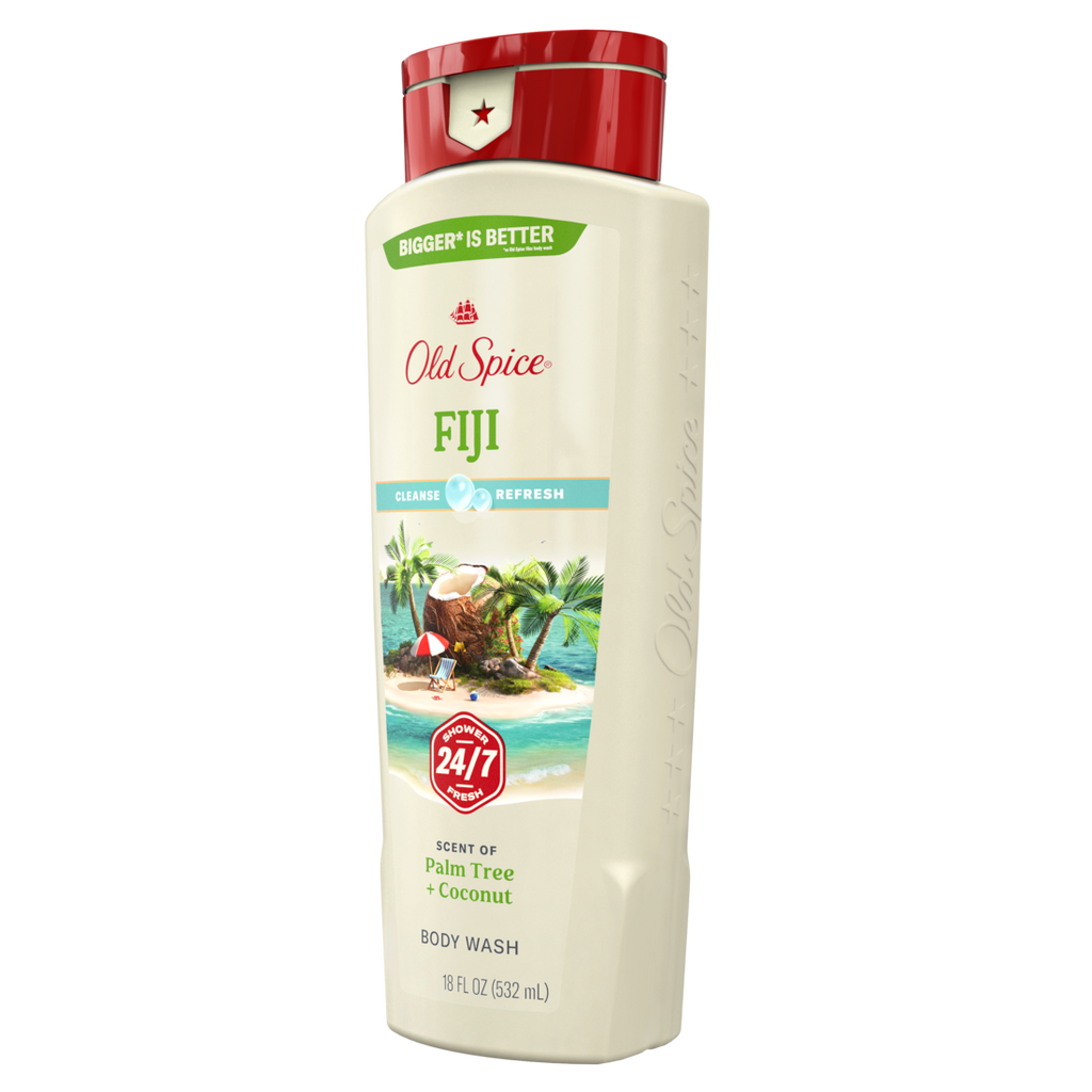 Old Spice Men's Body Wash Fiji With Palm Tree 24/7 Shower Fresh - 18oz/4pk