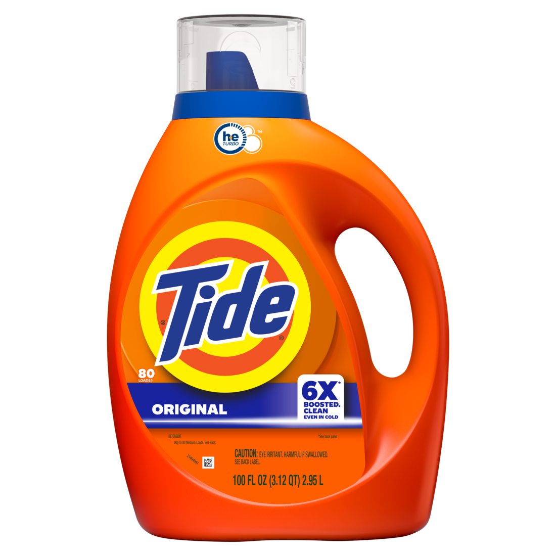 Tide Liquid Laundry Detergent Original Scent 80 Loads Boosted Clean Even In Cold Water Laundry Soap Concentrated Liquid Detergent - 100oz/4pk