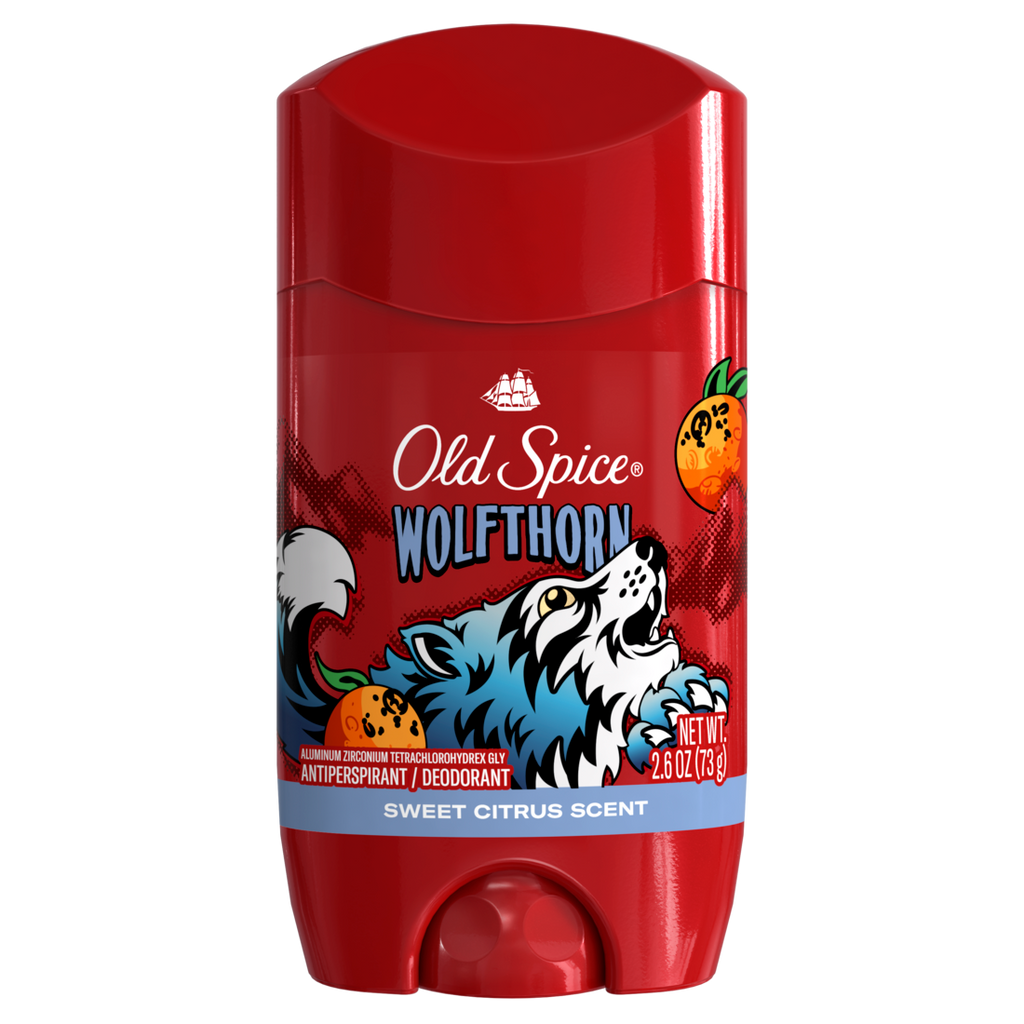 Old Spice Antiperspirant And Deodorant For Men 24/7 Freshness Long Lasting Sweat And Odor Protection Legendary Fragrance Wolfthorn Sweet Citrus Scent - 2.6oz/12pk