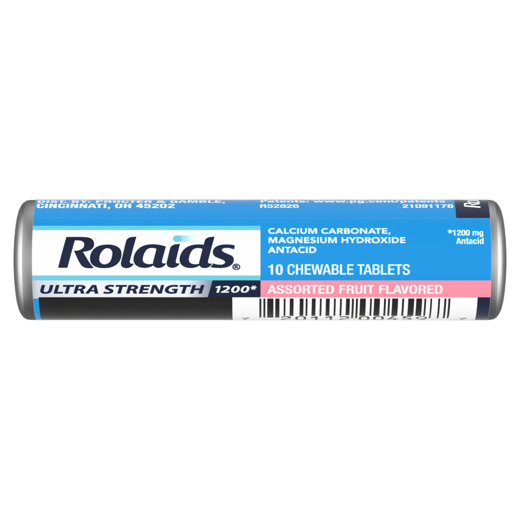 Rolaids Ultra Strength Antacid 10 Chewable Tablets Assorted Fruit Ultra Strength Heartburn Relief Tablets - 10ct/288pk