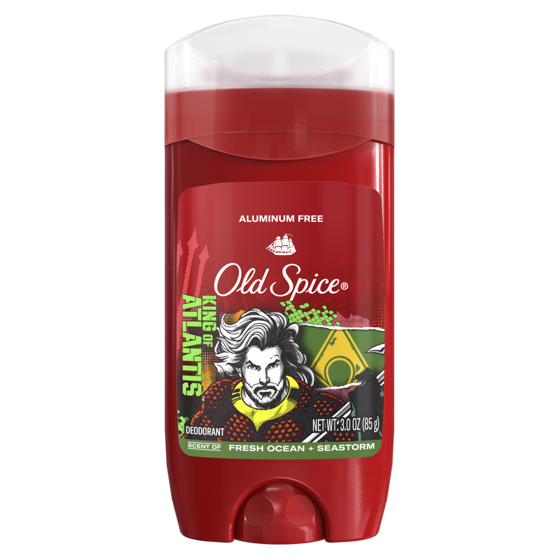 Old Spice Aluminum Free Deodorant For Men 24/7 Freshness Long Lasting Odor Protection Smell Like A Hero Aquaman Fresh Ocean And Seastorm Scent - 3oz/12pk