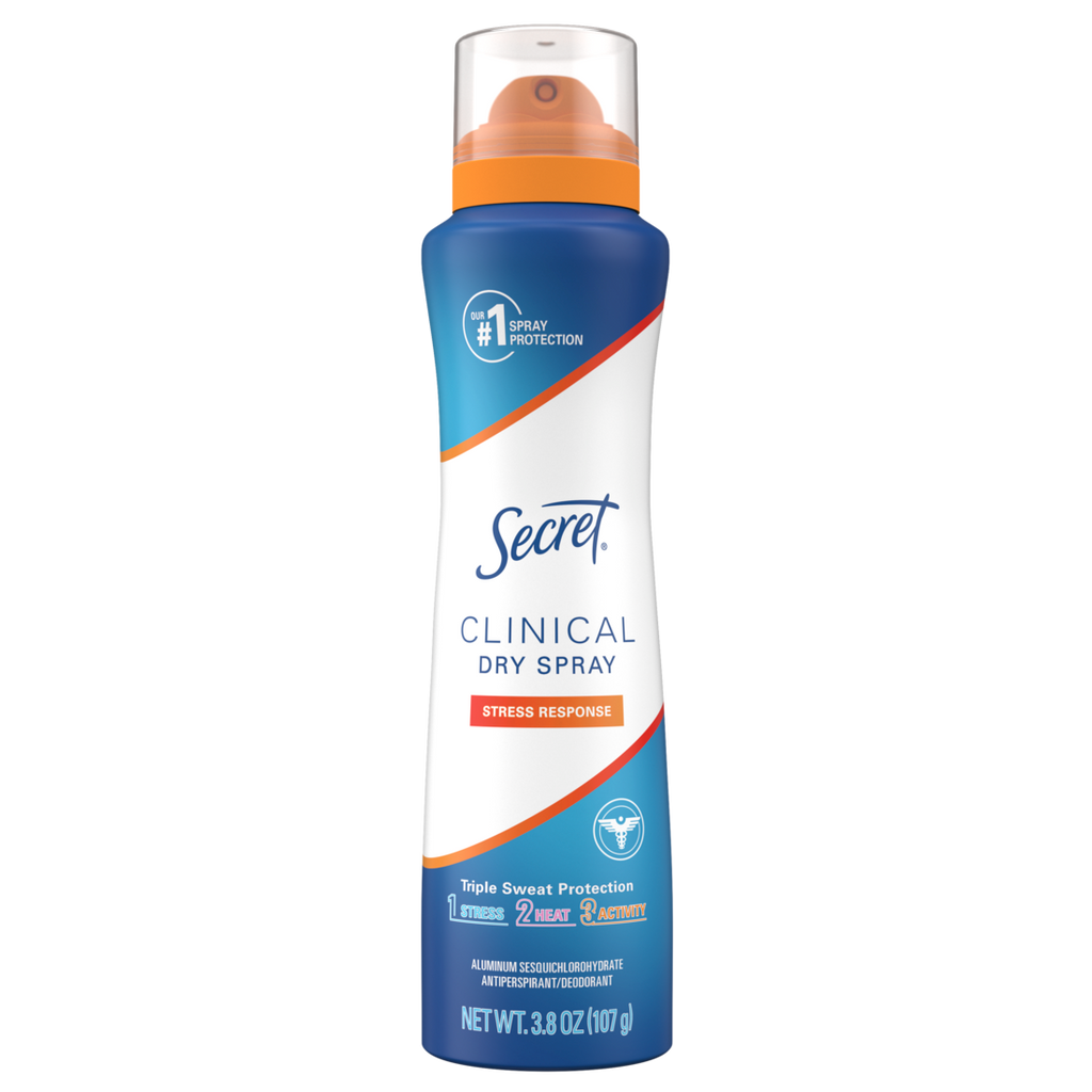 Secret Clinical Strength Dry Spray Antiperspirant & Deodorant For Women Stress Response Scent - 3.8oz/12pk