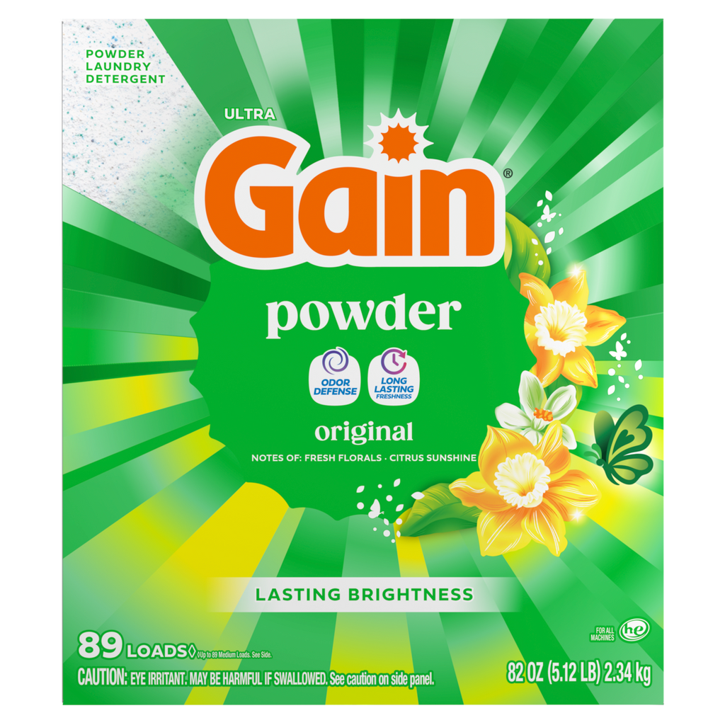 Gain Powder Laundry Detergent Original Scent 89 Loads - 82oz/3pk