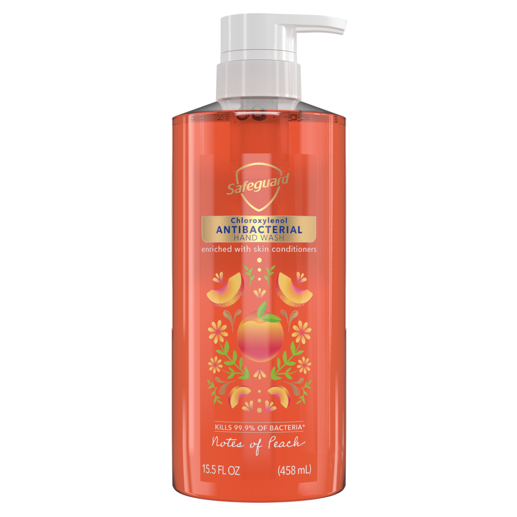 Safeguard Antibacterial Hand Soap Notes Of Peach - 15.5oz/4pk