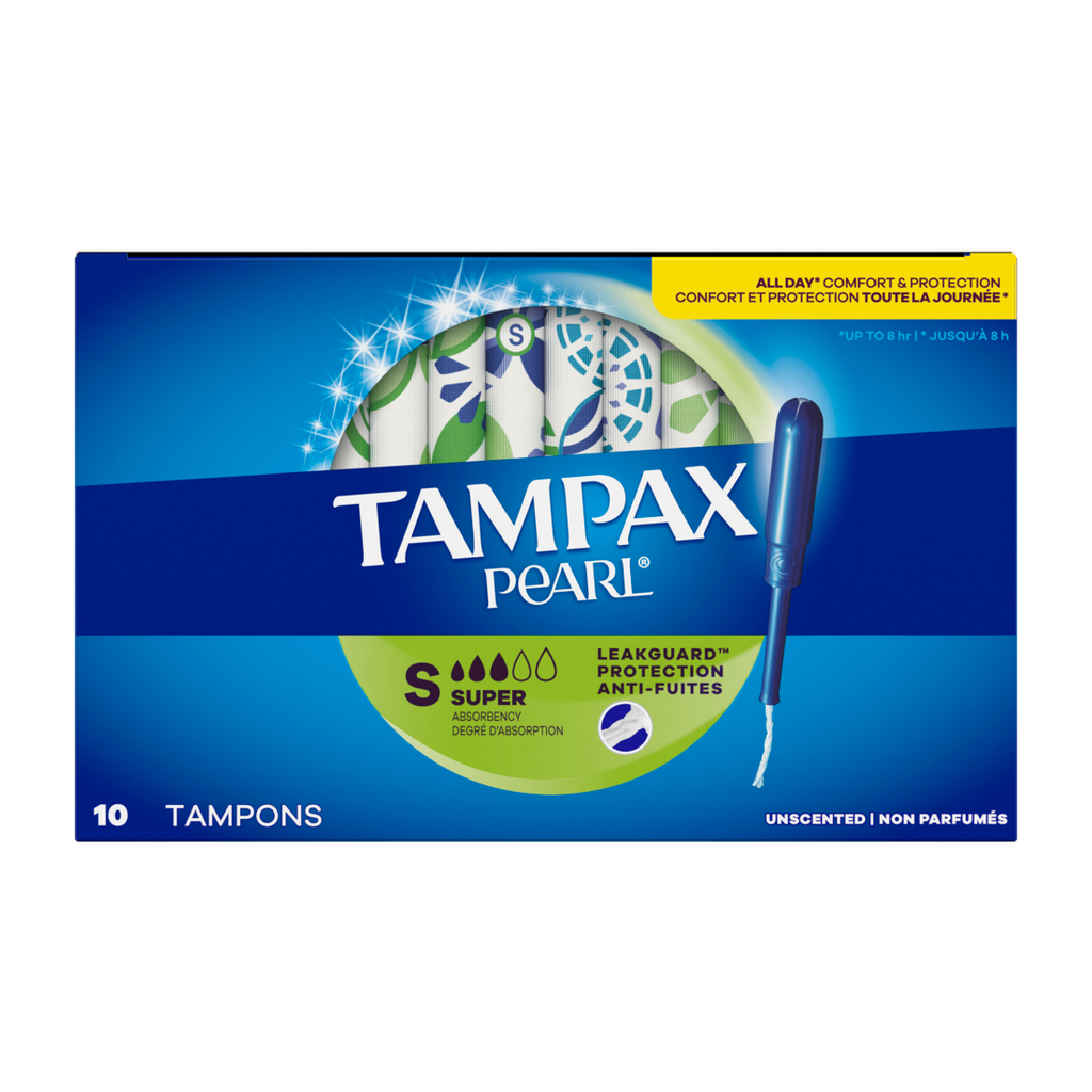 Tampax Pearl Tampons With Leakguard Braid Super Absorbency Unscented - 10ct/40pk