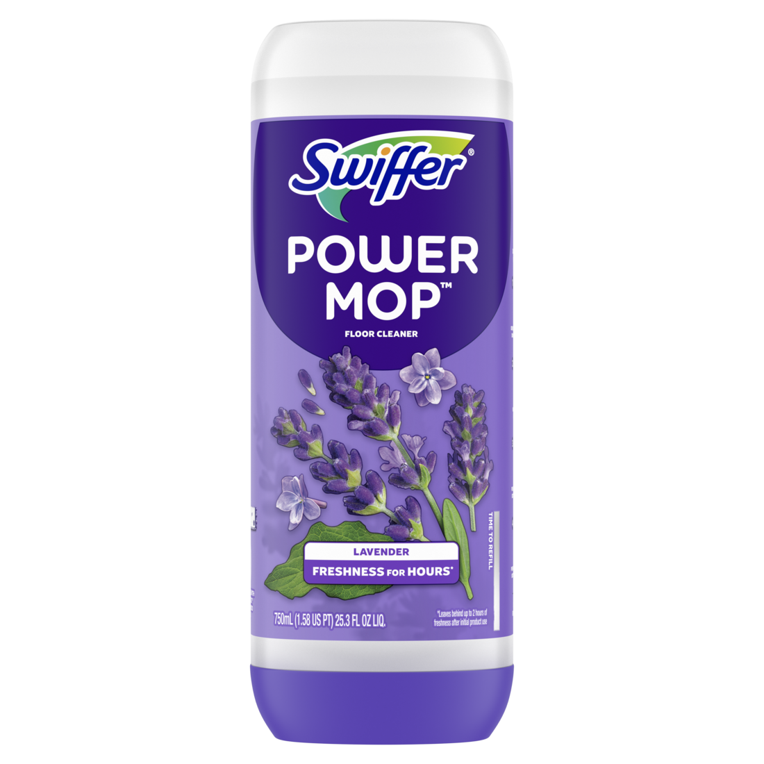 Swiffer Power Mop Refill Solution Tile Vinyl Laminate Wood Floor Cleaner Lavender - 25.3oz/6pk