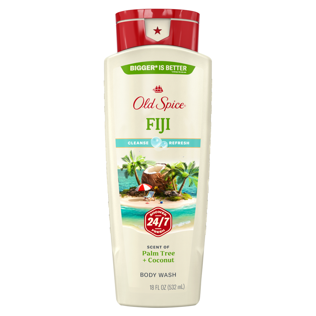 Old Spice Men's Body Wash Fiji With Palm Tree 24/7 Shower Fresh - 18oz/4pk