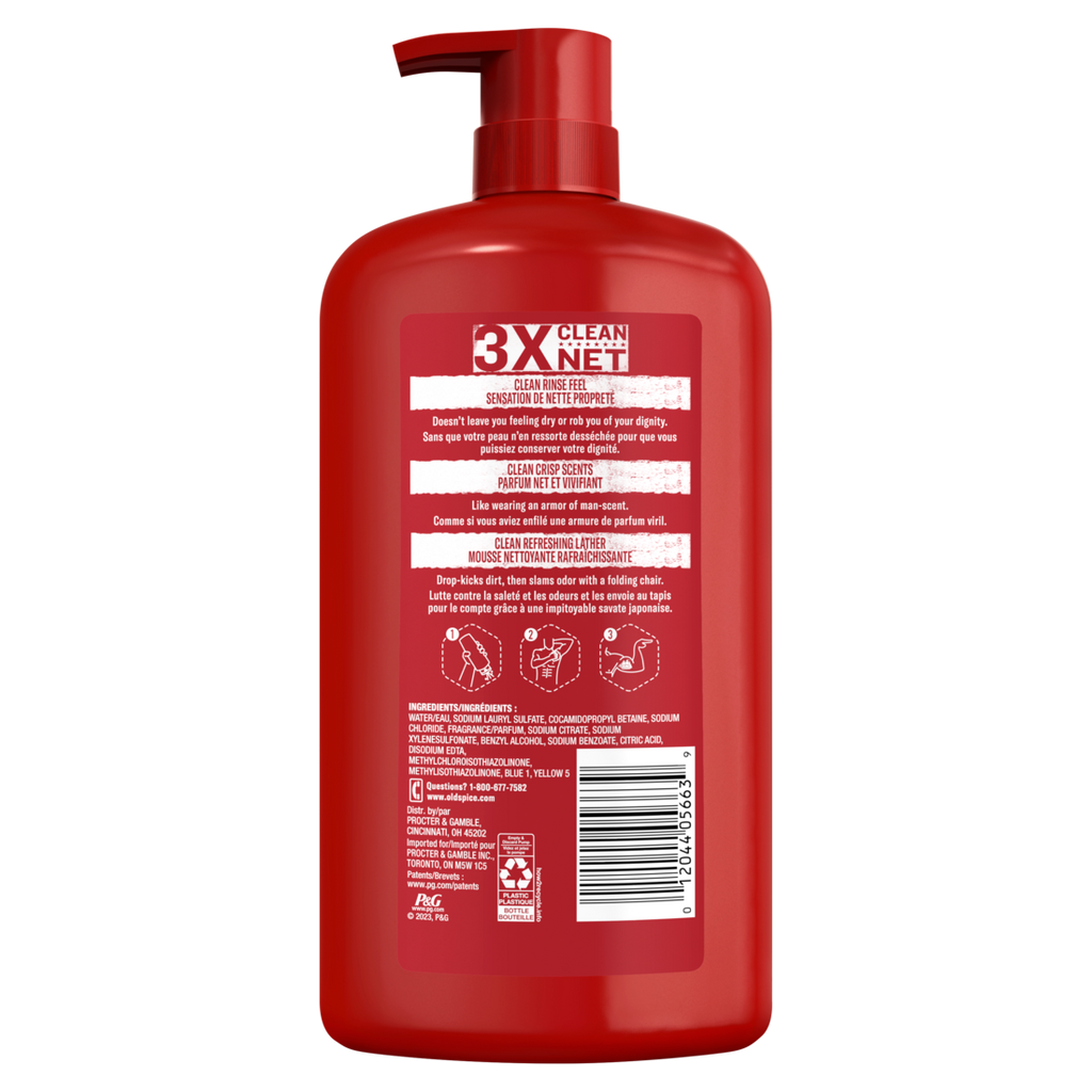 Old Spice High Endurance Body Wash For Men 24/7 Shower Fresh Refreshing Lather Legendary Scent  Pure Sport Plus - 33.4oz/4pk