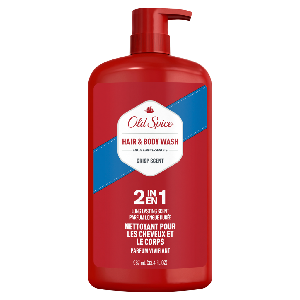 Old Spice High Endurance Hair & Body Wash For Men Crisp Scent - 33.4oz/4pk
