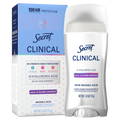 Secret Clinical Antiperspirant Deodorant For Women 100Hr Sweat & Odor Protection Hyaluronic Acid Invisible Solid Clean Lavender - 2.6oz/12pk