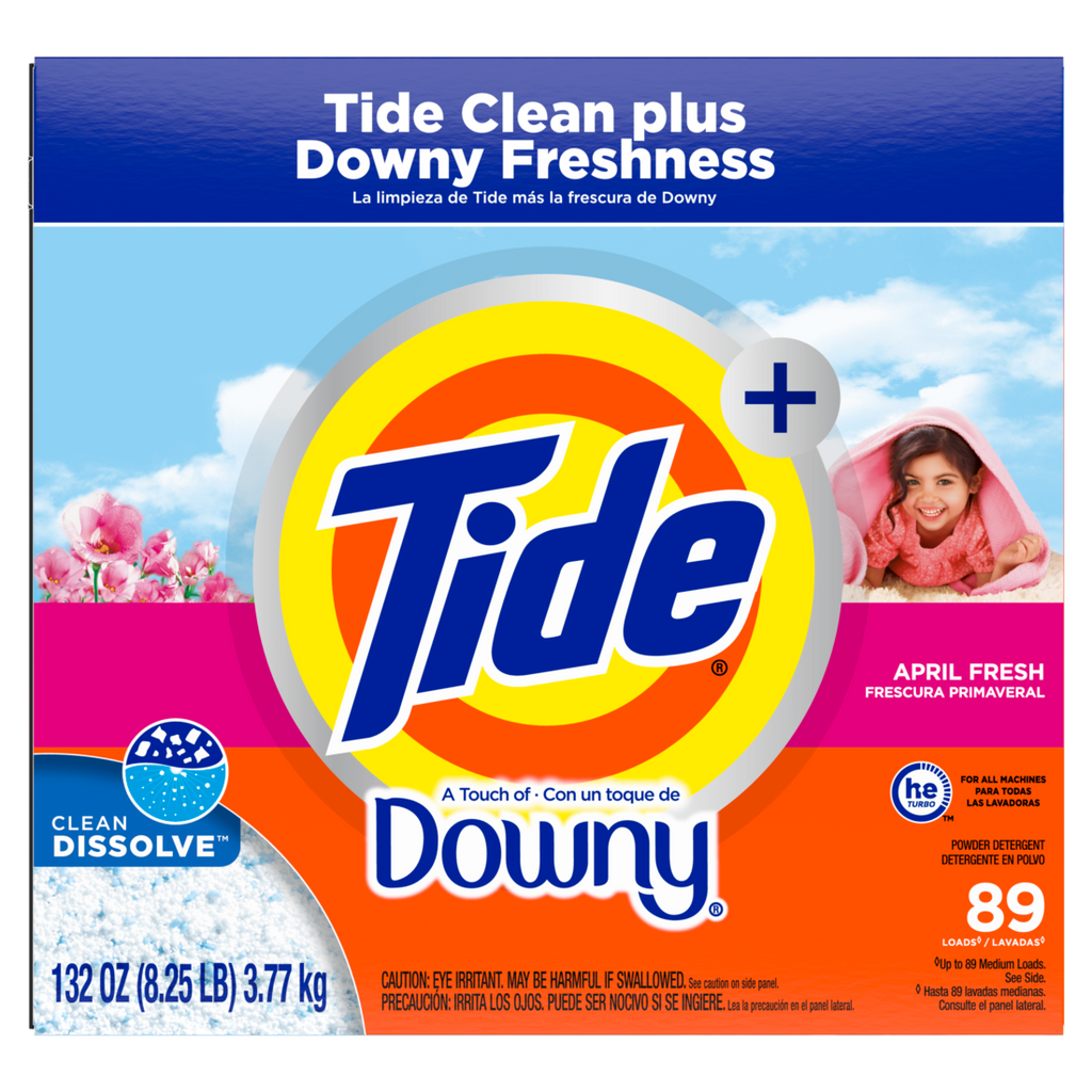 Tide Powder Laundry Detergent With A Touch Of Downy Scent 89 Loads - 132oz/2pk