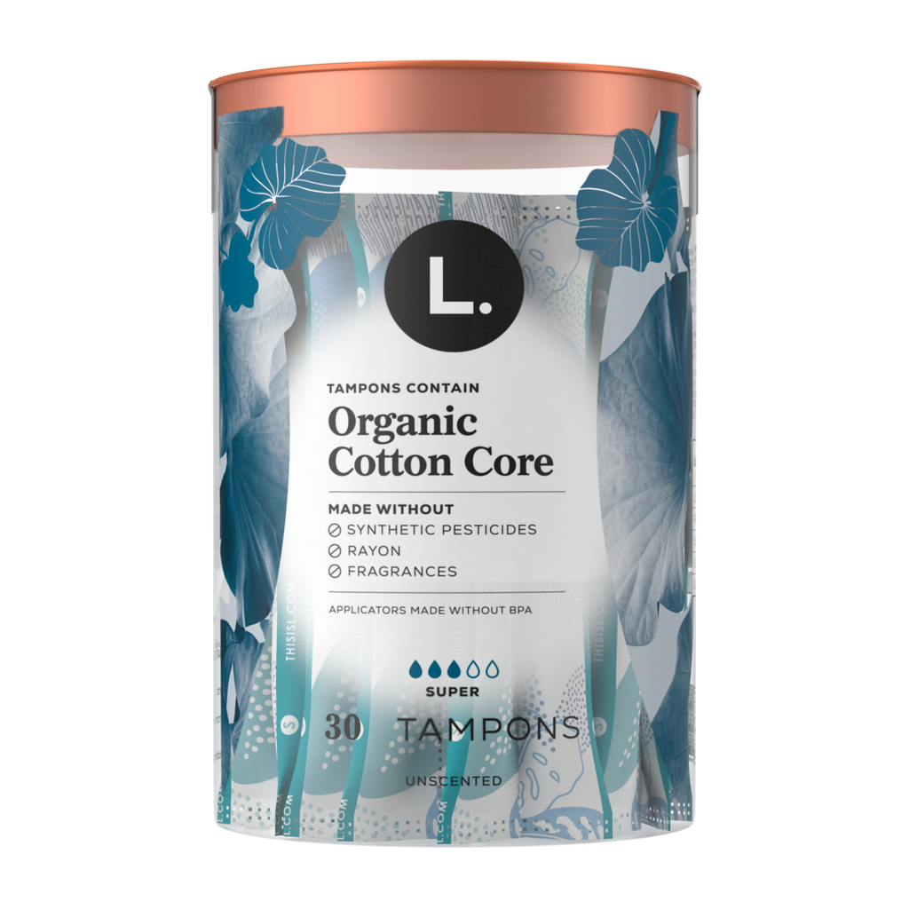 L. Tampons Made With Organic Cotton Super Absorbency - 30ct/8pk