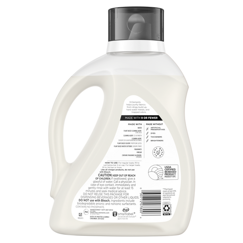 9 Elements Liquid Laundry Detergent Lavender Scent Vinegar Powered - 92oz/4pk