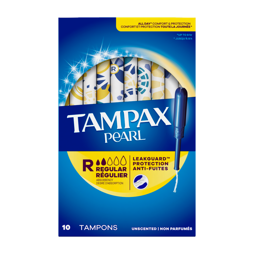 Tampax Pearl Tampons With Leakguard Braid Regular Absorbency Unscented - 10ct/40pk
