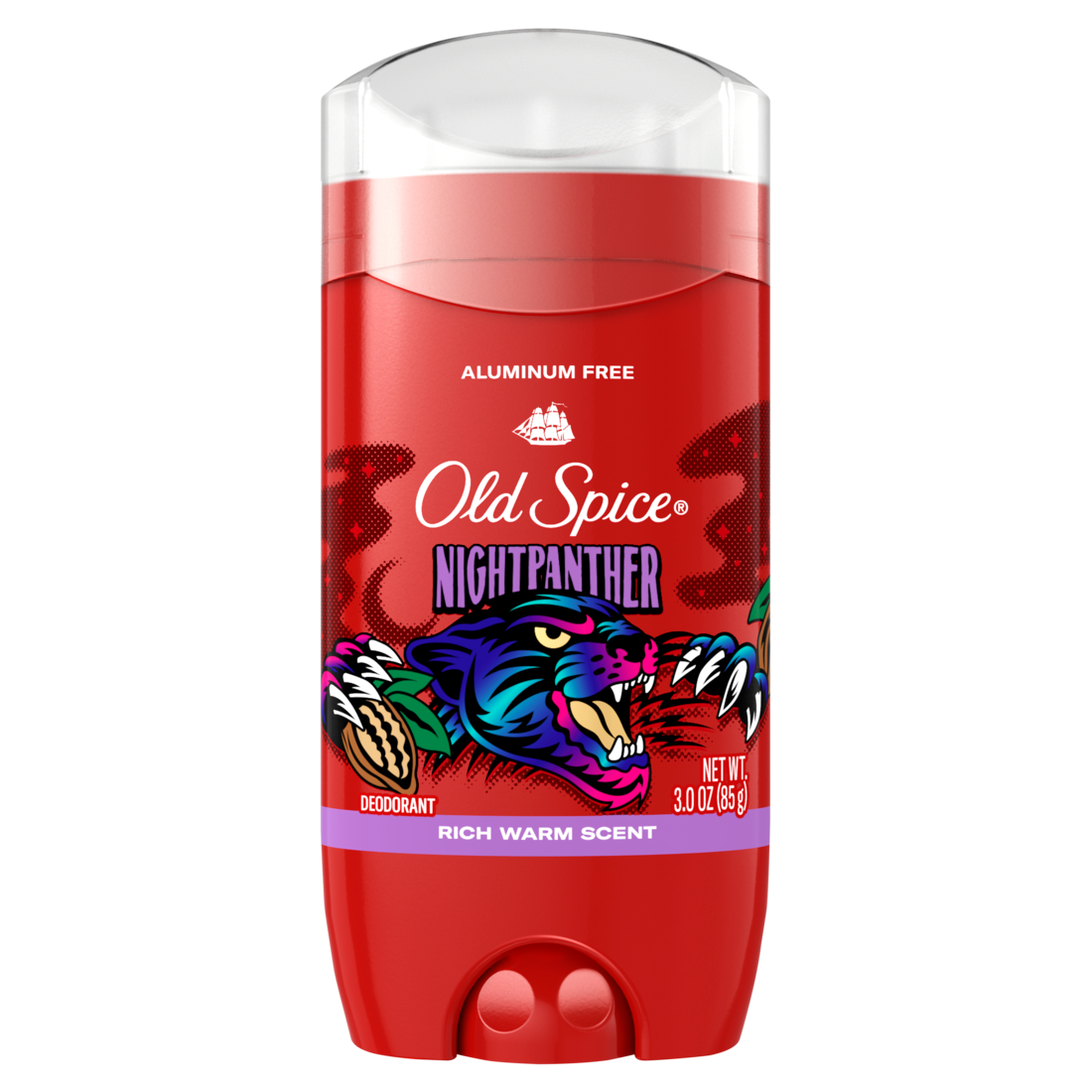 Old Spice Aluminum Free Deodorant For Men 24/7 Freshness Long Lasting Odor Protection Legendary Fragrance Nightpanther Rich Warm Scent - 3oz/12pk