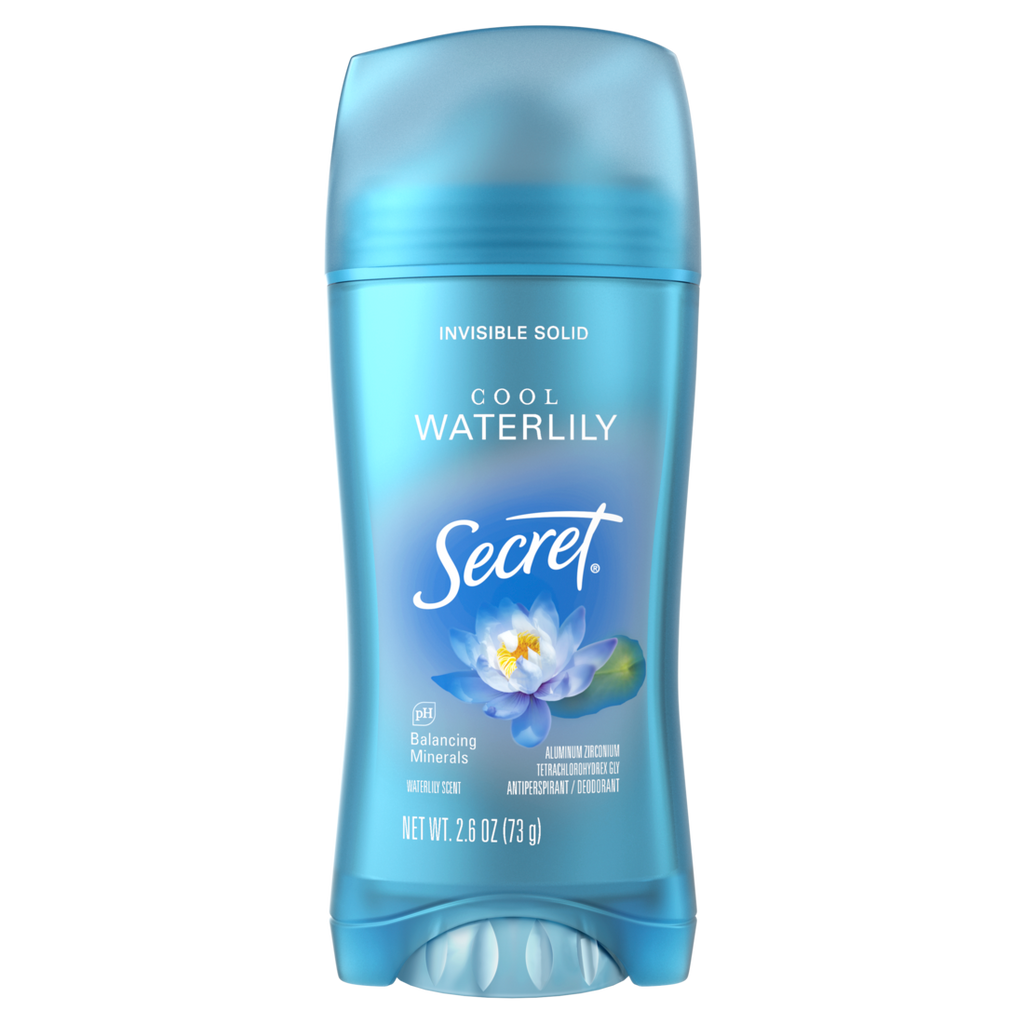 Secret Fresh Invisible Solid Antiperspirant And Deodorant For Women Waterlily Scent - 2.6oz/12pk
