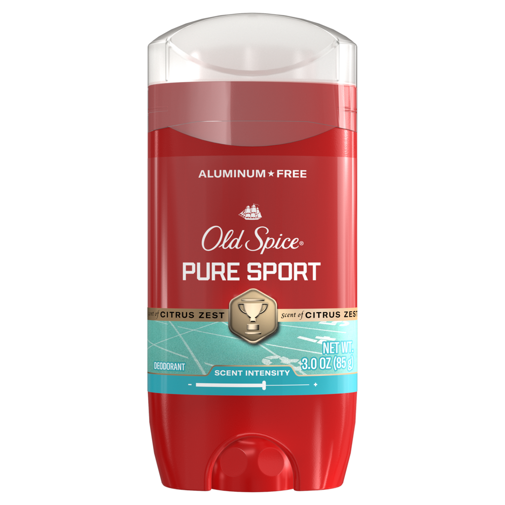 Old Spice Red Collection Deodorant For Men Pure Sport Scent Aluminum Free Long-Lasting Fragrance - 3oz/12pk