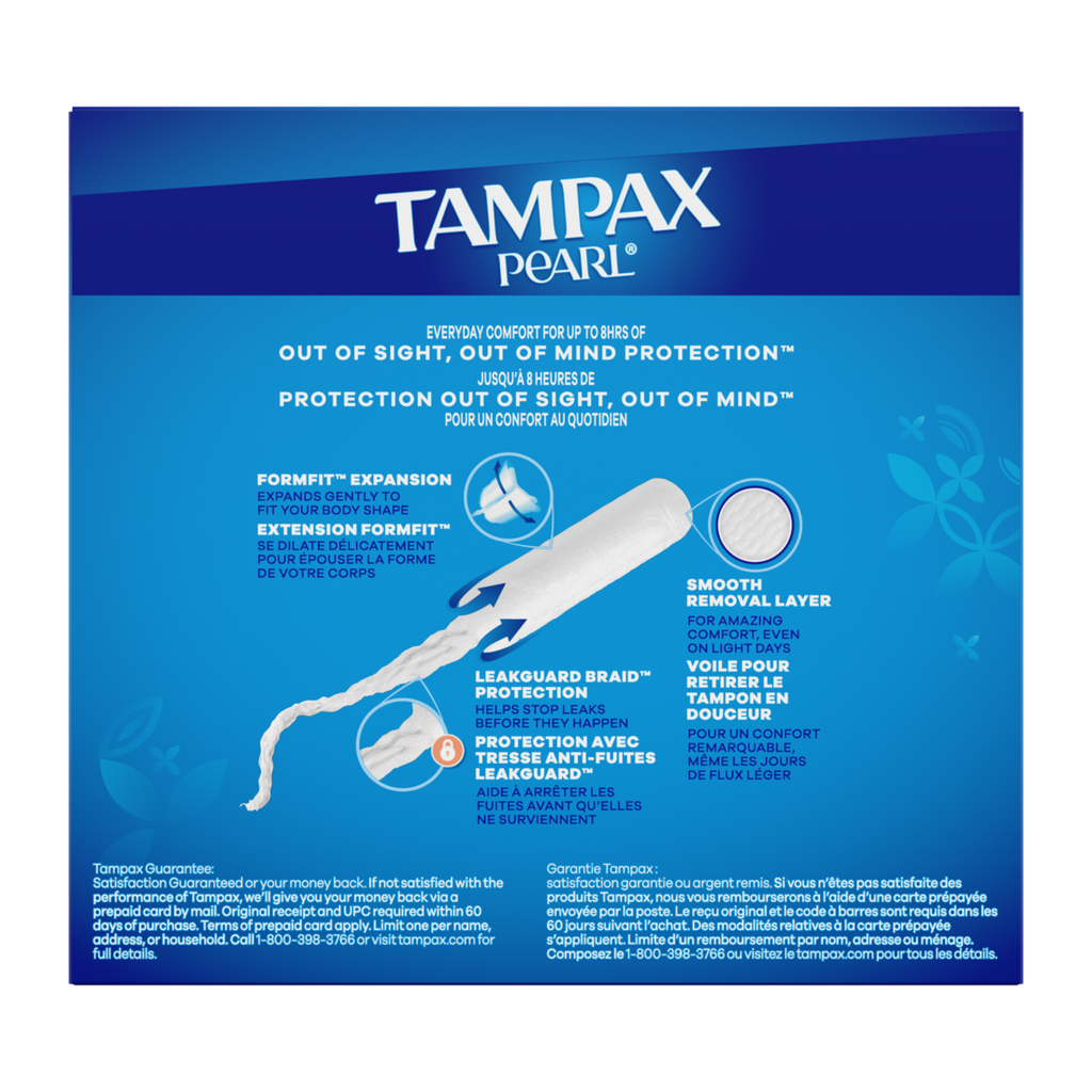 Tampax Pearl Tampons Multipack With Leakguard Braid Regular/Super/Super Plus Absorbency Unscented - 34ct/6pk