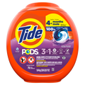 Tide Pods Laundry Detergent Pacs 3-in-1 Stain Remover Odor Fighter Color Protector HE Compatible Spring Meadow Scent - 76ct/4pk