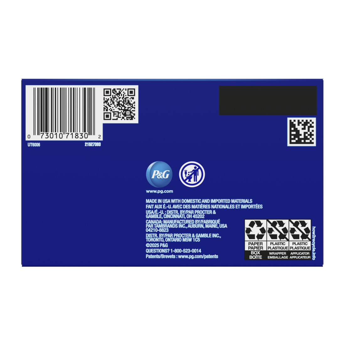 Tampax Pearl Tampons Multipack With Leakguard Braid Regular/Super/Super Plus Absorbency Unscented - 47ct/8pk