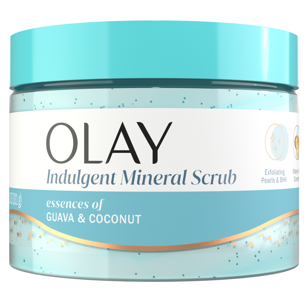 Olay Indulgent Mineral Scrub Body Wash With Essences Of Guava And Coconut - 11oz/12pk