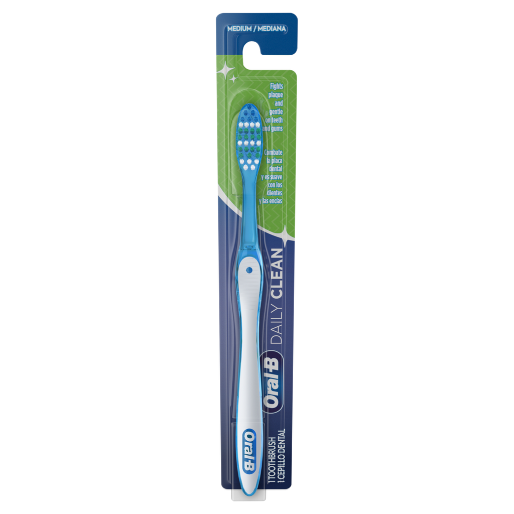 Oral-B Daily Clean Toothbrush Medium Gentle On Gums & Teeth - 1ct/72pk