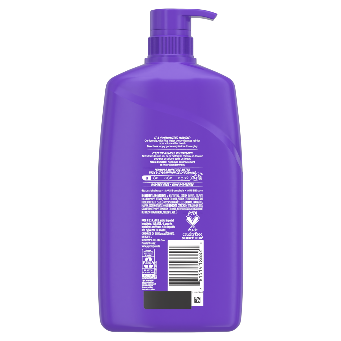 Aussie Miracle Volume Shampoo To Add Body Paraben-Free Volumizing - 26.2oz/4pk