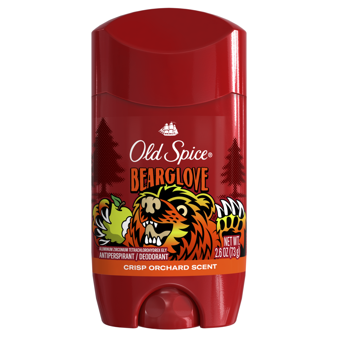 Old Spice Antiperspirant And Deodorant For Men 24/7 Freshness Long Lasting Sweat And Odor Protection Legendary Fragrance Bearglove Crisp Orchard Scent - 2.6oz/12pk