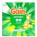 Gain Powder Laundry Detergent Original Scent 133 Loads - 123oz/2pk