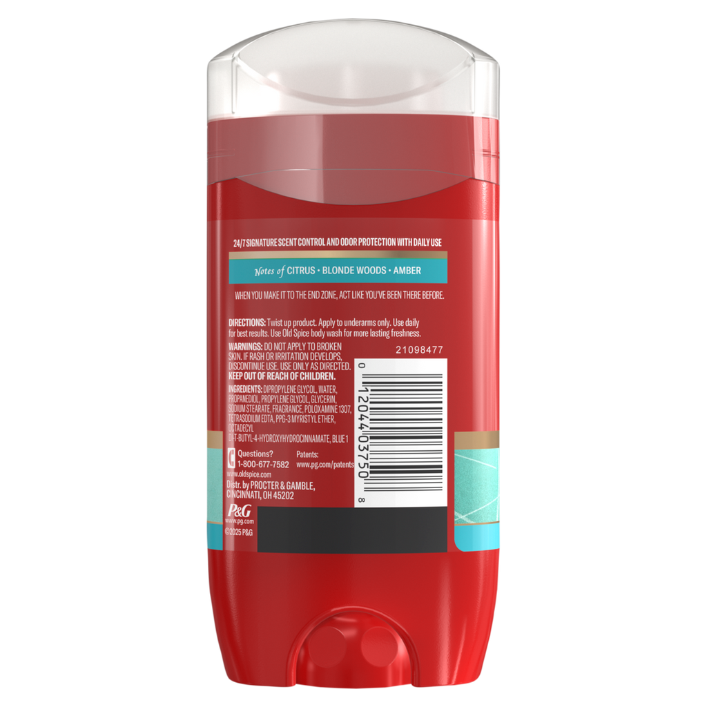 Old Spice Red Collection Deodorant For Men Pure Sport Scent Aluminum Free Long-Lasting Fragrance - 3oz/12pk