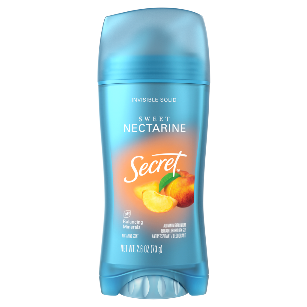 Secret Fresh Invisible Solid Antiperspirant And Deodorant For Women Nectarine - 2.6oz/12pk