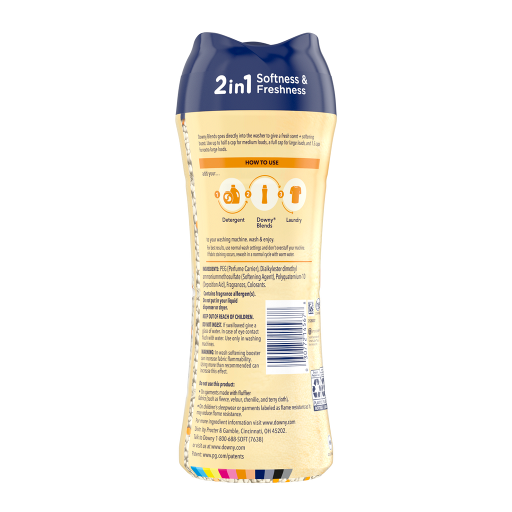 Downy Blends In-Wash Laundry Scent Booster Beads Toasted Vanilla Scent Fabric Sottener Beads And Freshness - 13oz/4pk