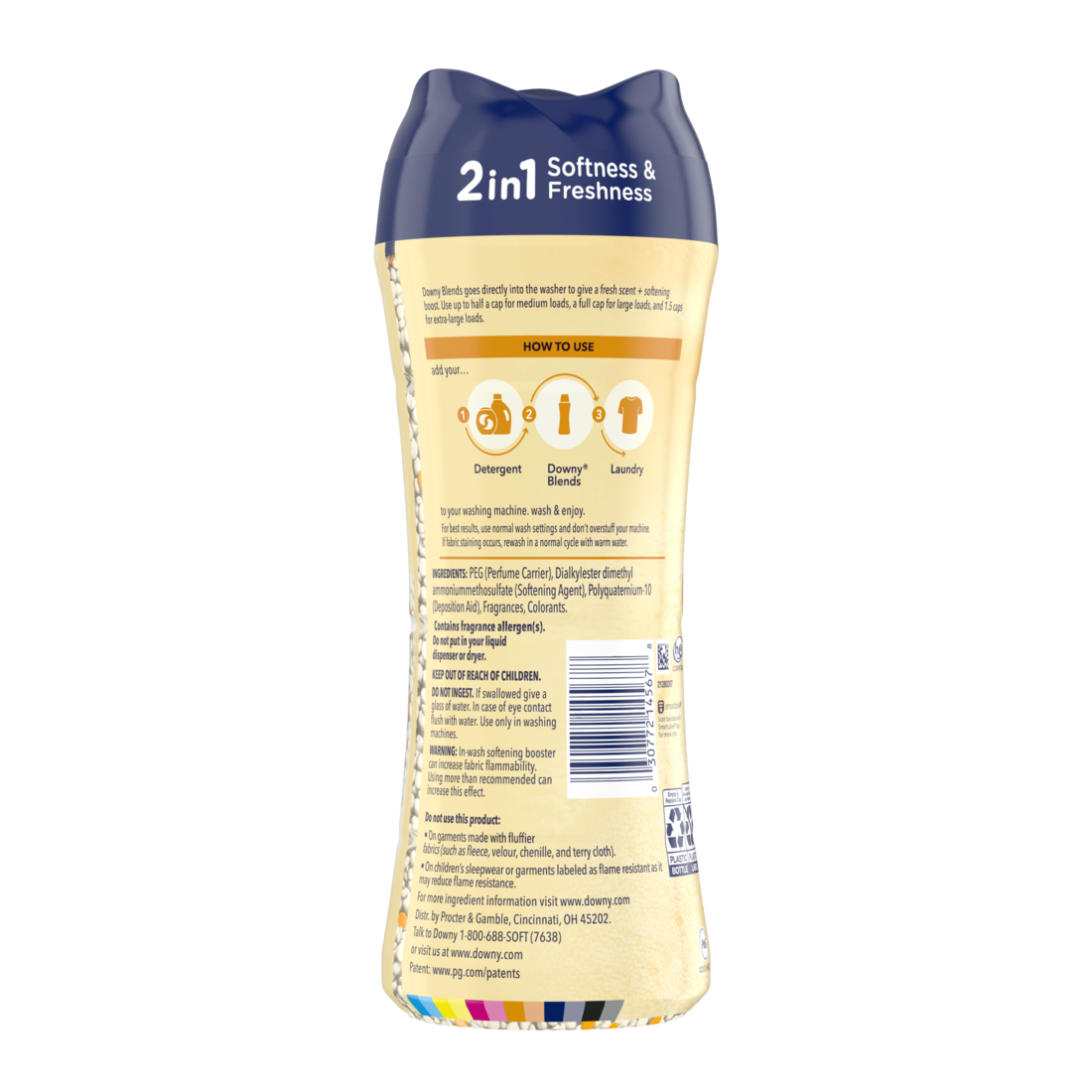 Downy Blends In-Wash Laundry Scent Booster Beads Toasted Vanilla Scent Fabric Sottener Beads And Freshness - 13oz/4pk