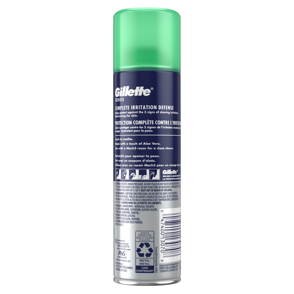Gillette Series Soothing Shaving Gel For Men Protects Against 5 Signs Of Shaving Irritation Shave Gel With Aloe Vera Suitable For Sensitive Skin - 7oz/12pk
