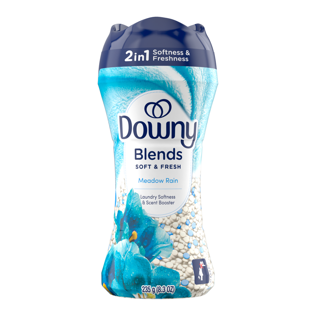 Downy Blends In-Wash Laundry Scent Booster Beads Meadow Rain Scent Fabric Sottener Beads And Freshness - 8.3oz/4pk