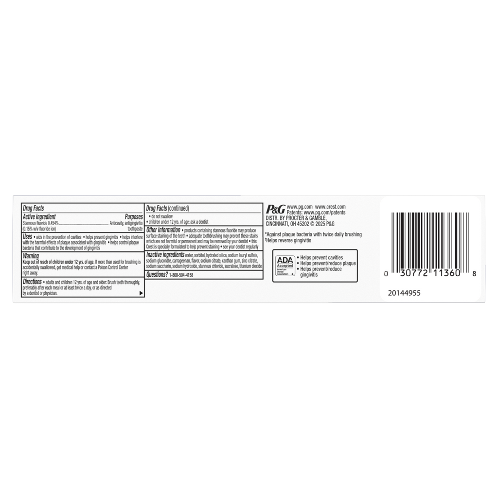 Crest Pro-Health Gum Detoxify Toothpaste - Anticavity Antibacterial Flouride Toothpaste Clinically Proven Gum Sensitive And Enamel Protection Plaque Control - (3x4.8)oz/8pk