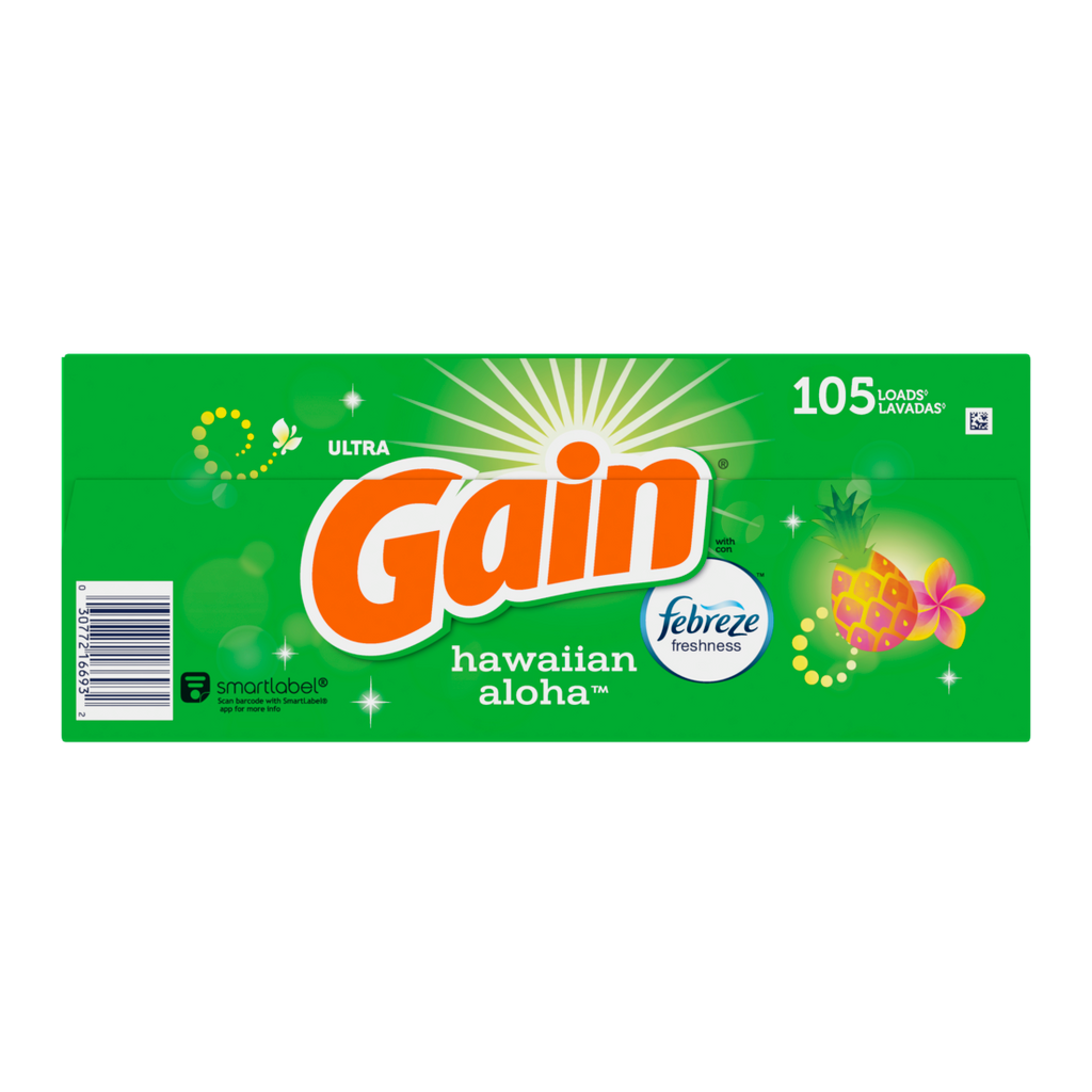 Gain Powder Laundry Detergent Hawaiian Aloha Scent 105 Loads - 135oz/2pk