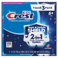 Crest Kids Sugar Bacteria Shield Toothpaste Pack Of 3 - (3x4.1)oz/8pk
